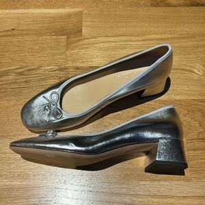 NEW COACH SILVER AVA BALLET PUMP